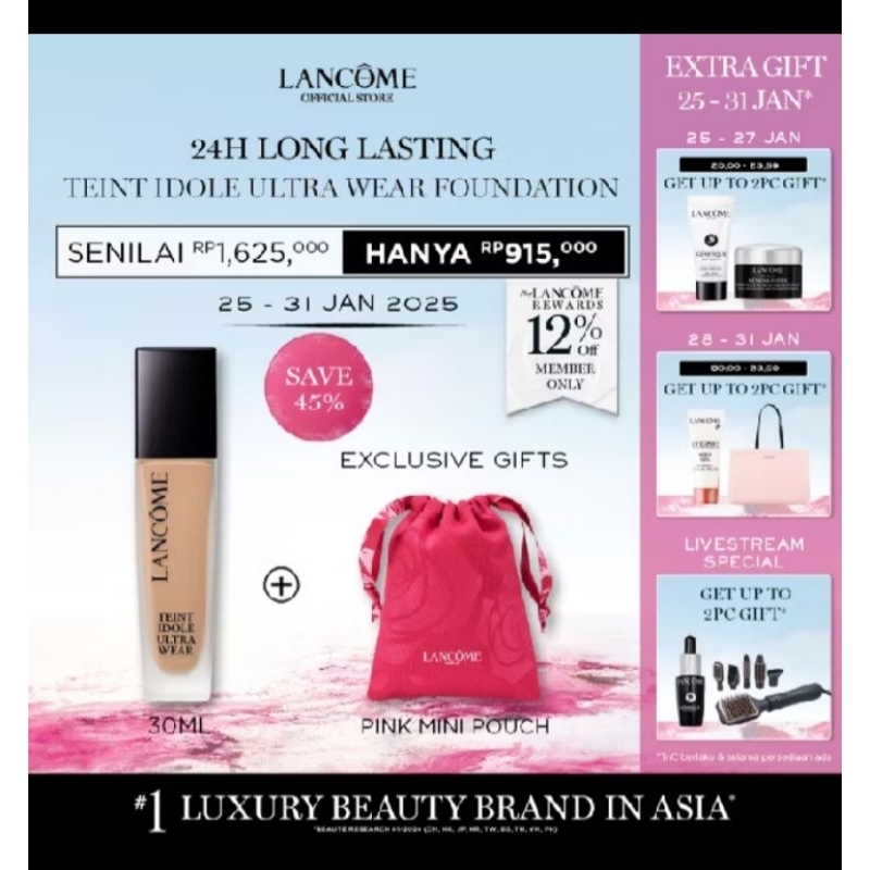 Lancome Teint Idole Ultra Wear Foundation Senilai RP625000