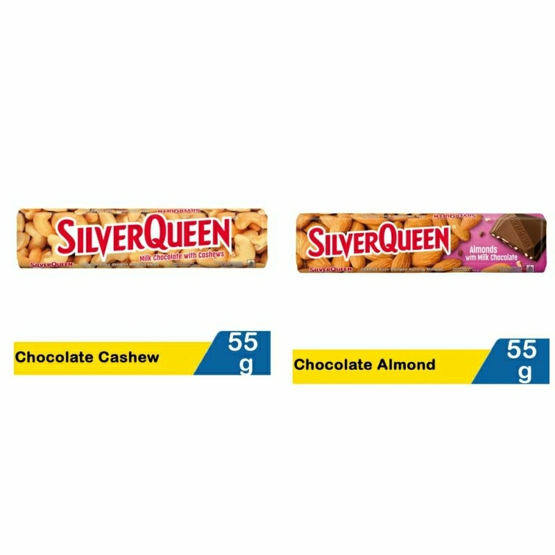 

SilverQueen Cokelat Rasa Cahhew dan Almond/Cokelat Valentine 55gr