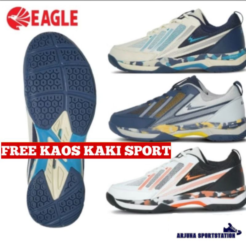 EAGLE ZEPHYR badminton shoes#FREE KAOS KAKI SPORT# -sepatu badminton 100%original eagle
