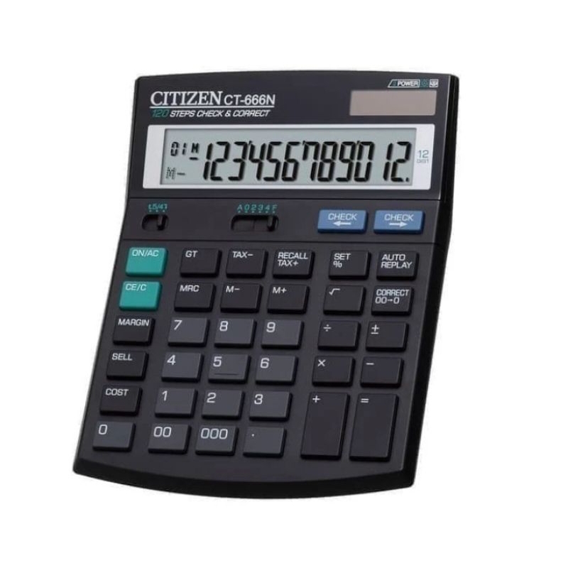 

CITIZEN CT 666N Calculator / Kalkulator Check & Correct 12Digit
