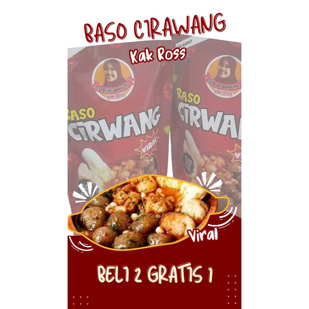 

Beli 2 Gratis 1 Baso Cirawang/Baso Aci Tulang Rangu Kak Ross 200 gr