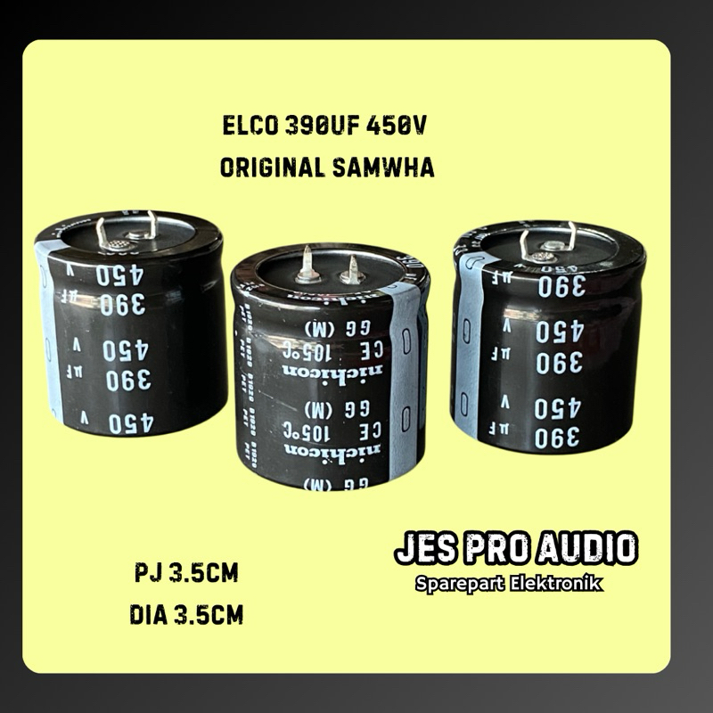 ELCO 390UF 450V ORIGINAL SAMWHA