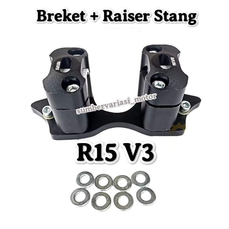 Breket dudukan Stang Plus Raiser Stang R15 V3 VVA Stang Rzr Fatbar Baplang