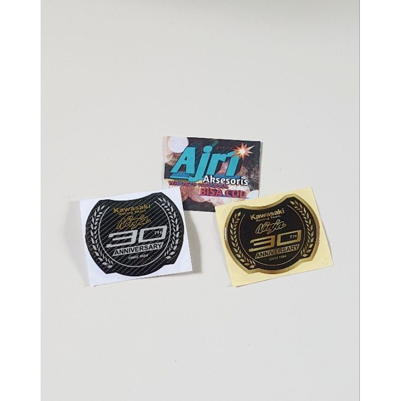 Stiker Sticker Emblem 30 Th Anniversary Kawasaki Ninja Timbul