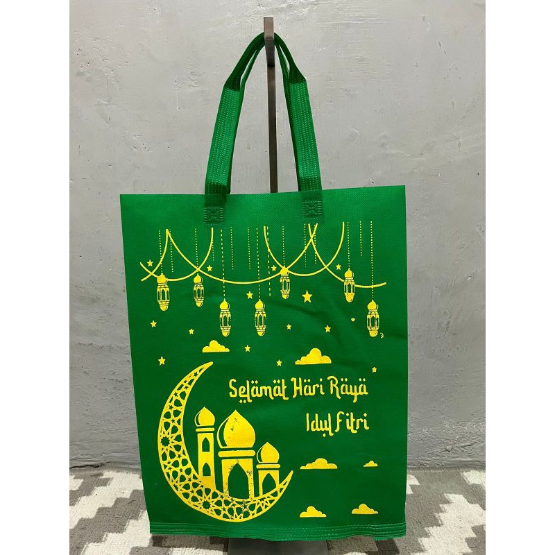 

(1 LUSIN = 12 PCS) Tas Lebaran 30x40x8cm / tas idul fitri / tas hari raya / tas parcel lebaran / tas bingkisan / tas spunbond / goodiebag