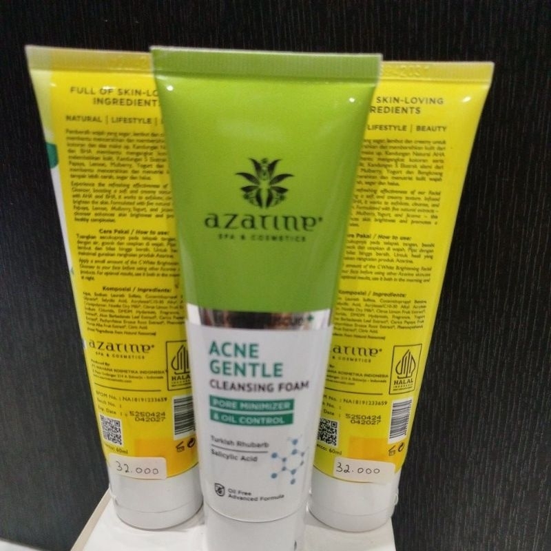 facial wash AZARINE acne gentle 60ml