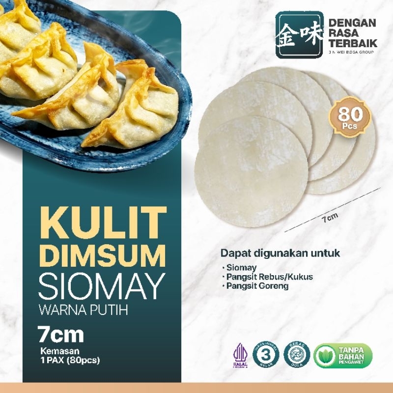 

DRT - KULIT DIMSUM SIOMAY PUTIH 7CM ISI 80PCS HALAL | COCOK UNTUK DIMSUM, SIOMAY,WONTON FROZEN