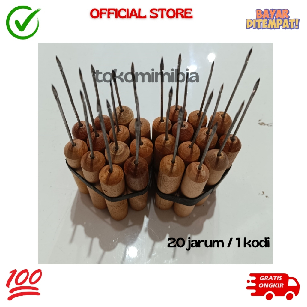 Harga Grosir 30pcs 20 Pcs 10pcs Jarum Sol Sepatu / Jarum Alat Sol Sepatu Gagang Kayu A