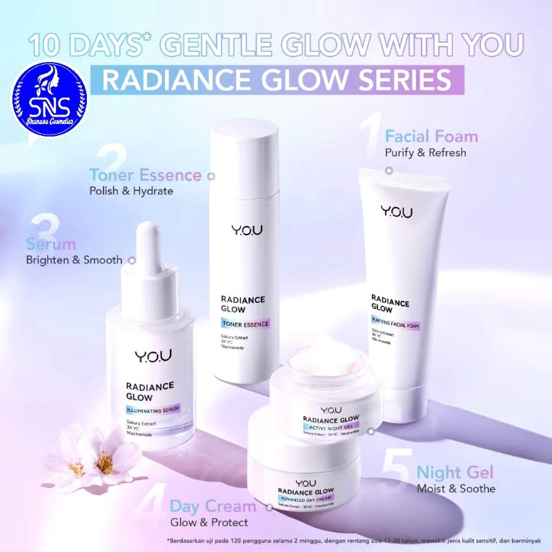 YOU radiance glow series/you radiance glow serum/you radiance glow day cream/you radian glow night c