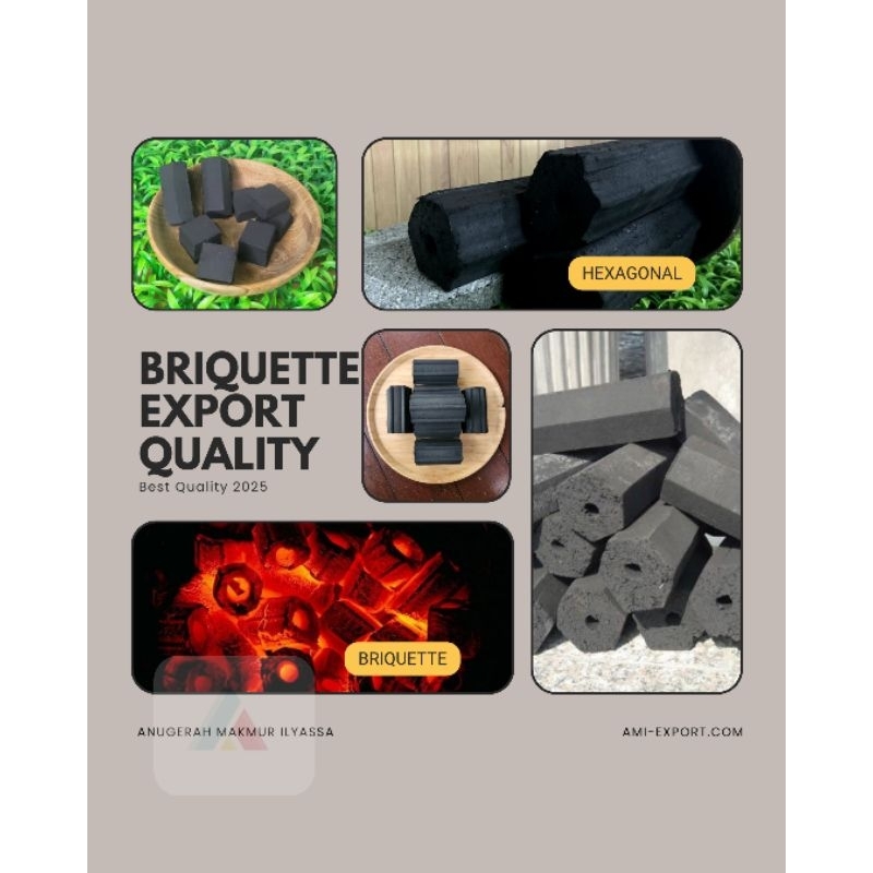 Arang Briket Hexagonal |Arang BBQ| Arang Pemanggang Murah| Briket Hexagonal |Arang BBQ 1Kg Super Pre