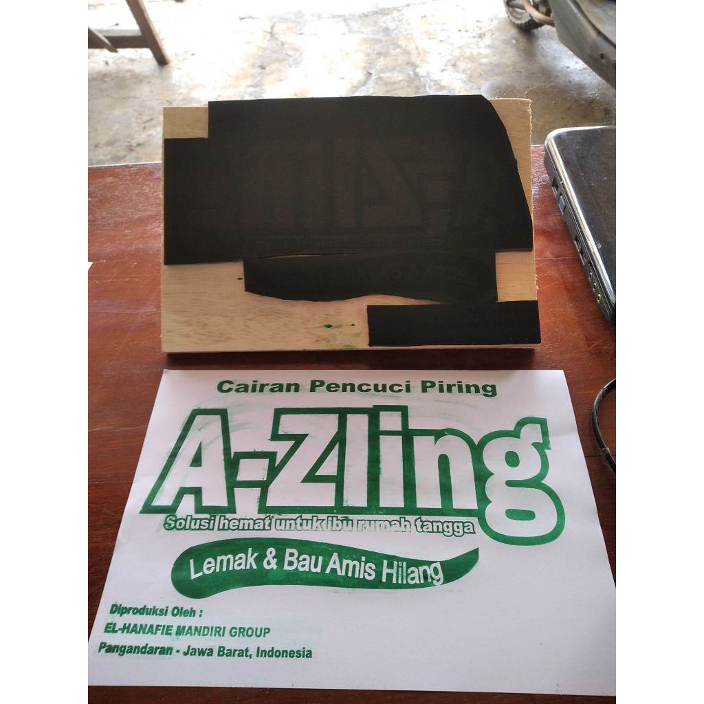 

HJK Stempel Jumbo custom, buat plastik, Kertas waterproof, Free Desain