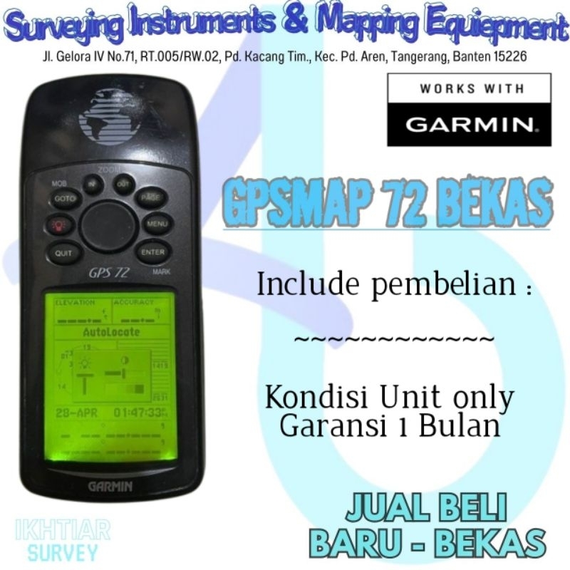 Garmin GPSMap 72 / Gps Garmin 72 second - Bekas