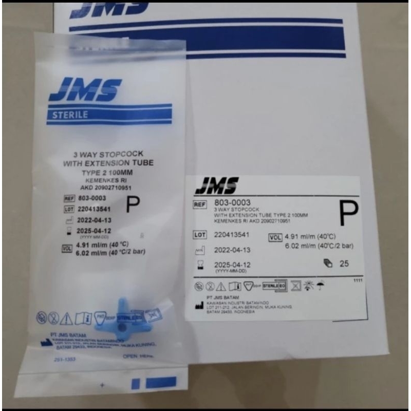 3 way stopcock with tube jms