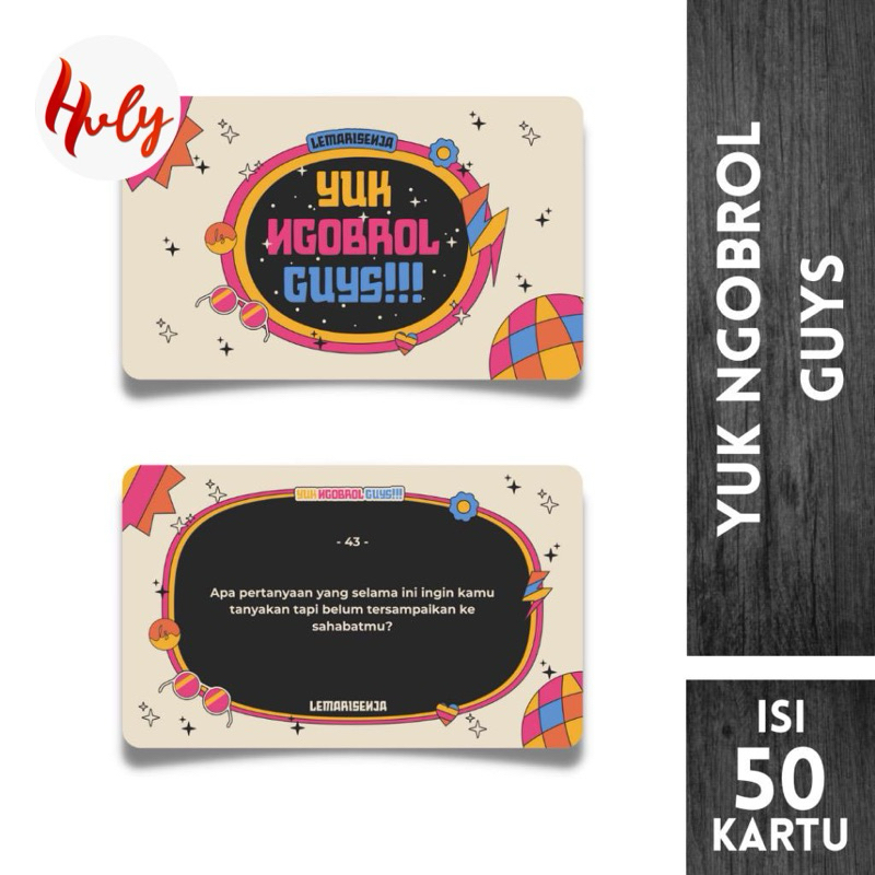 Lemari Senja - Kartu Permainan - Yuk Ngobrol Guys - kartu deep talk bareng teman terdekat card game 