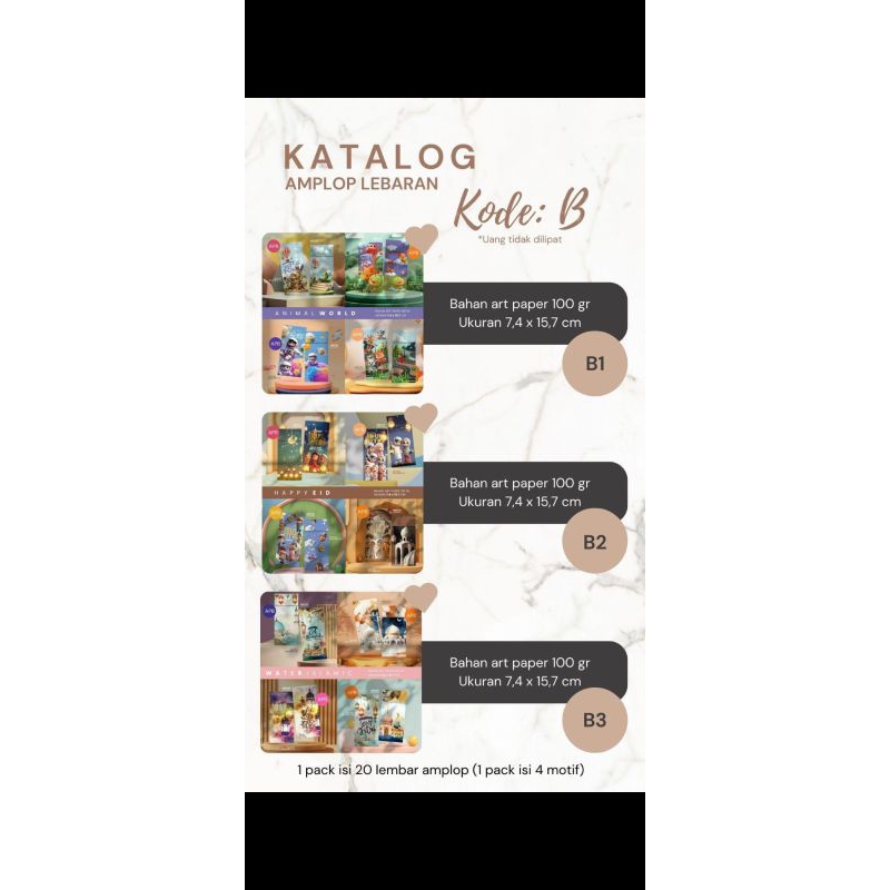 

katalog amplop lebaran 2025 kode B