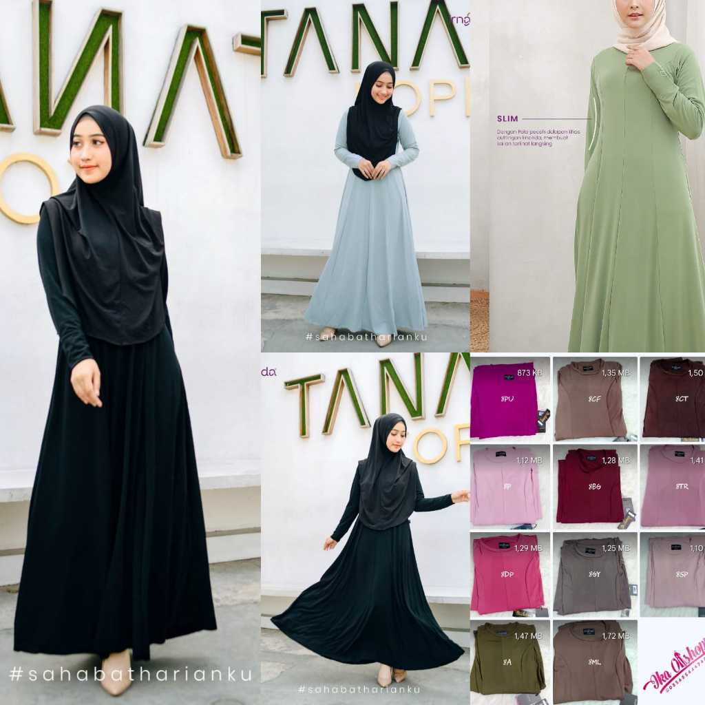 Gamis Polos / Gamis Irnanda / Gamis Jersey Polos / Gamis Jersey Super Polos GD663