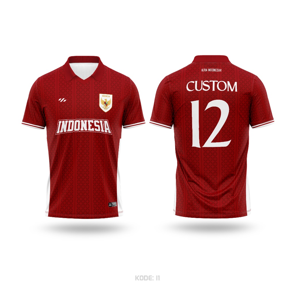 Original Jersey Fantasi Custom Timnas Indonesia Merah Nameset by Ziddi I1