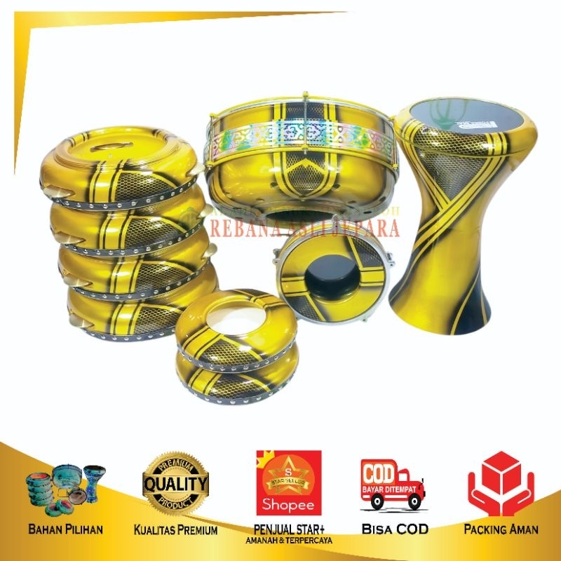ALAT HADROH SATU SET / REBANA SATU SET BERKUALITAS