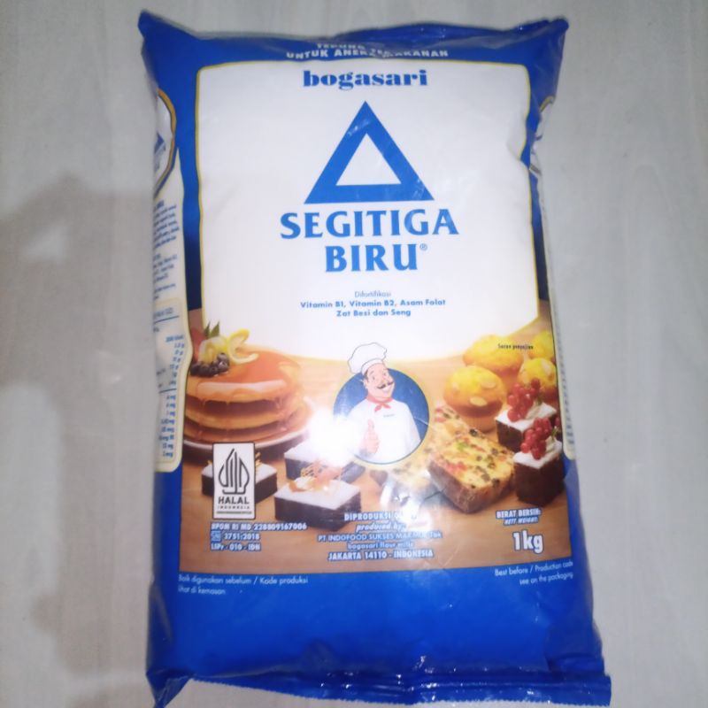 

Tepung Terigu Bogasari Segitiga Biru Premium 1 kg
