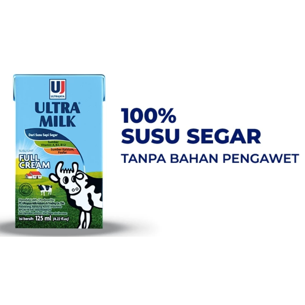 

ULTRA MILK 125 ML FULL CREAM ATAU COKELAT