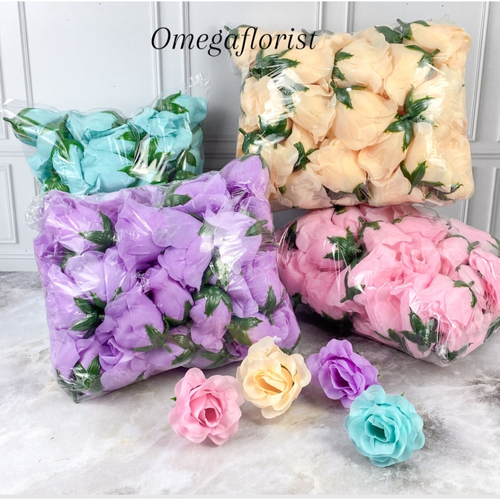 [50 PCS] Kuntuman Mawar Polyn - Kelopak Bunga Mawar Polyn Artificial Dekorasi/grosir/bunga kain