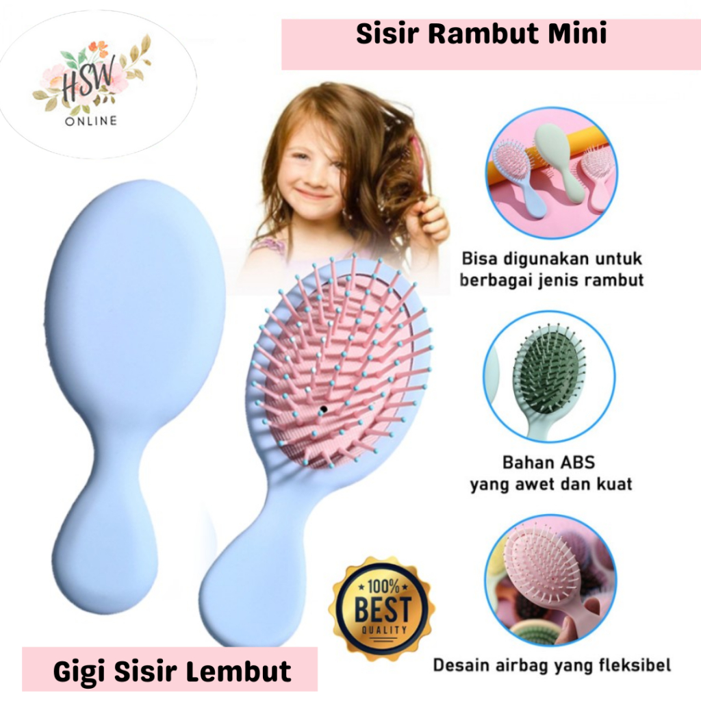 Sisir Rambut Anti Kusut Untuk Wanita Anak Dewasa Haircomb Airbag Pijat Sisir Portable