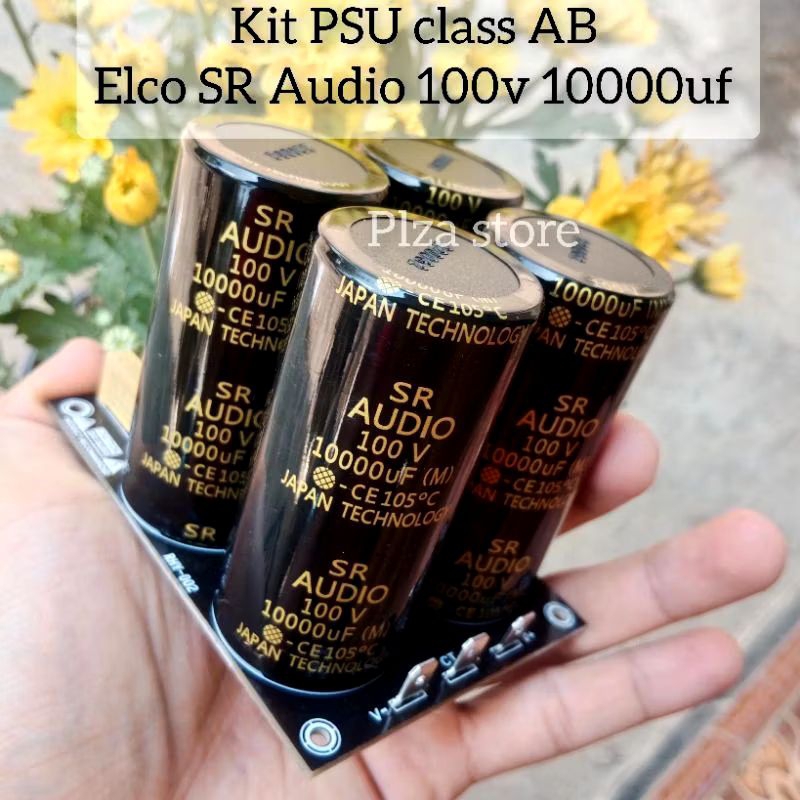 PSU isi 4 elco 100v 10000uf SR AUDIO original PSU class AB 4 elko 10000uf 100volt original plus skun