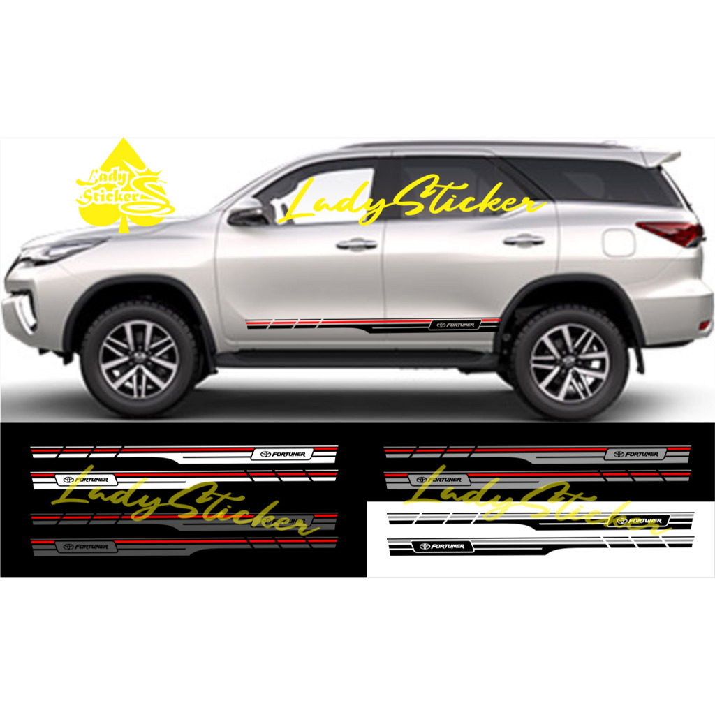 Sticker stiker mobil fortuner cutting sticker mobil toyota fortuner