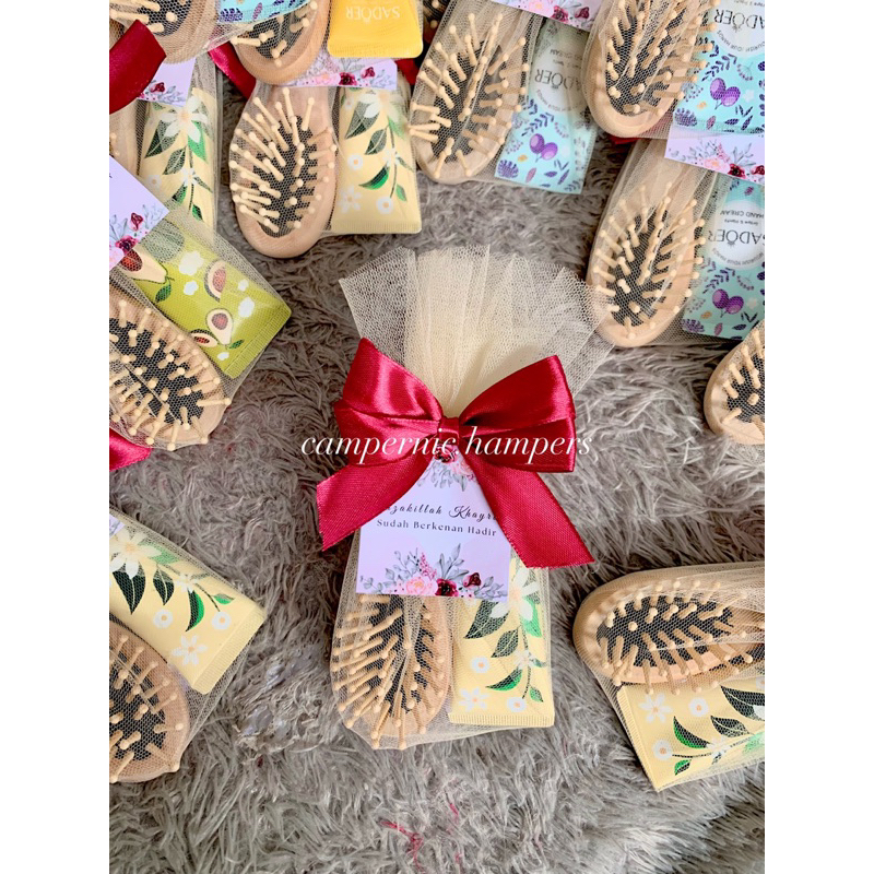 Bundling Sisir Handcream - Souvenir pernikahan - souvenir Aqiqahan - souvenir tasyakuran ulangtahun 