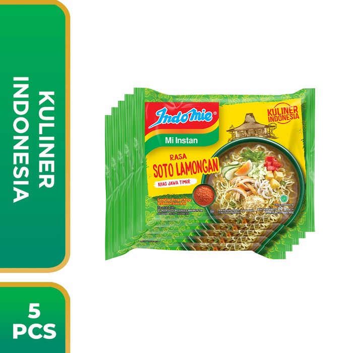 

Indomie Soto Lamongan Mie Instant Kuah 5 pcs 80 gr