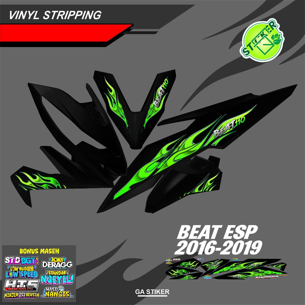 STRIPPING SIMPEL HONDA BEAT ESP BEAT STREET API LIVERY SS R TERBARU