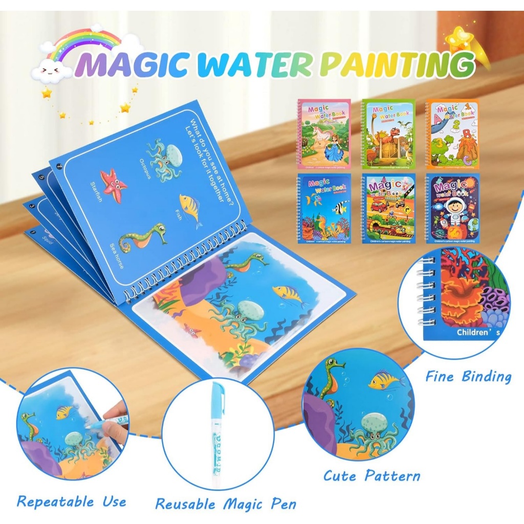 

Magic Colour Book / Buku Mewarnai Ajaib / Colouring Book / Buku Gambar / Buku Mewarnai Anak