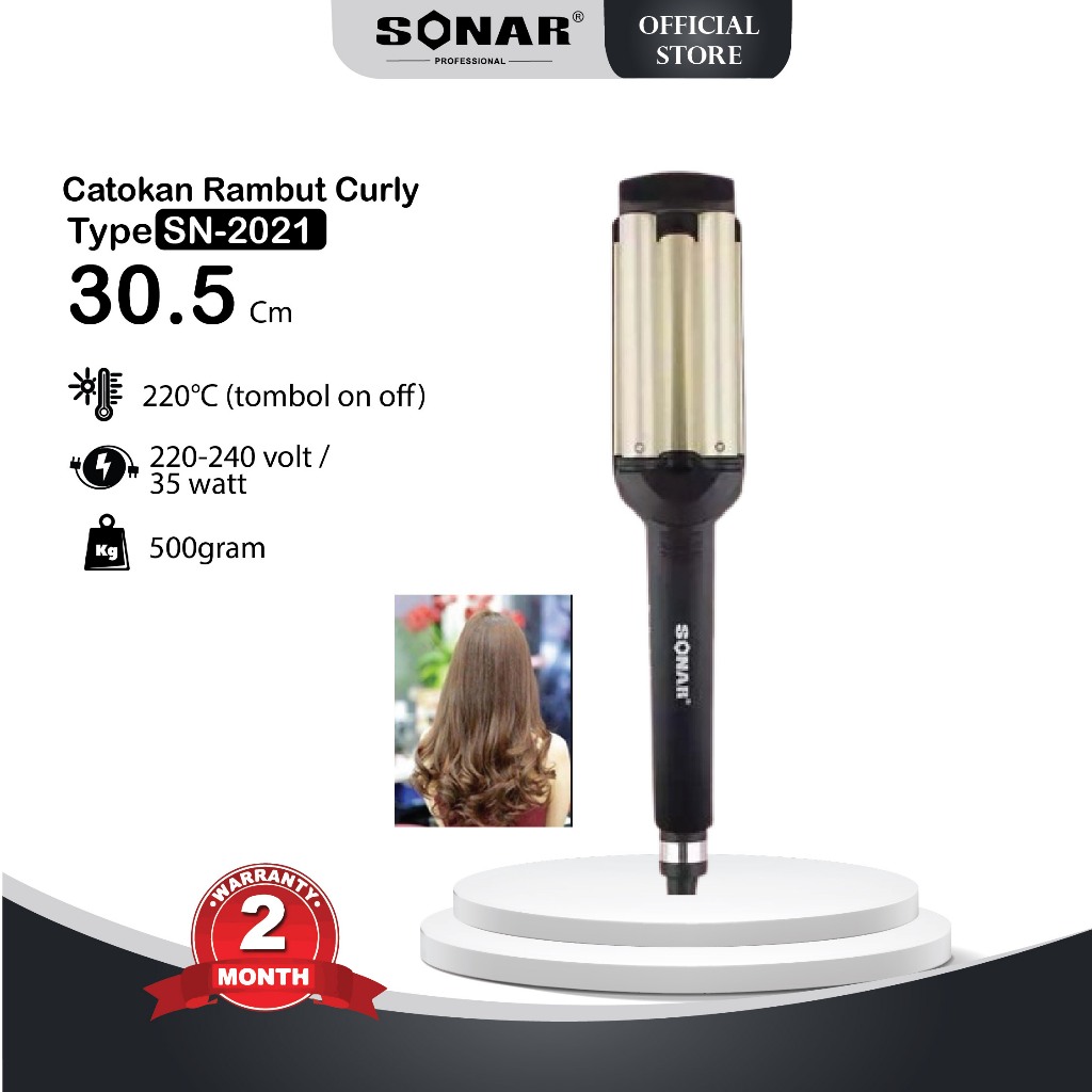 Sonar SN-2021 Catokan Rambut Gelombang  Wave Styling Rambut Curly Keriting