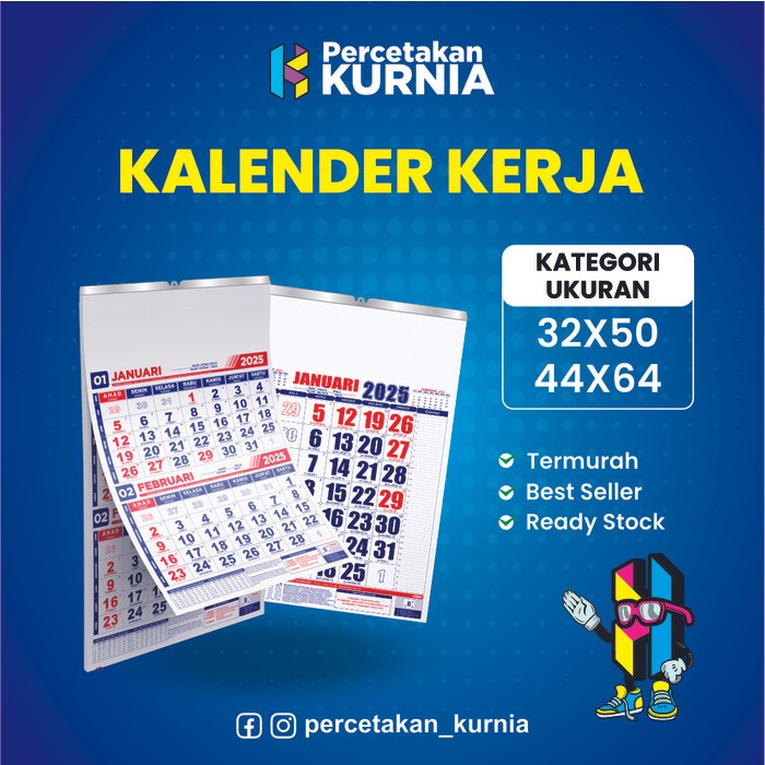 

Kalender kerja custom HVS ( 6 LEMBAR/12 LEMBAR)