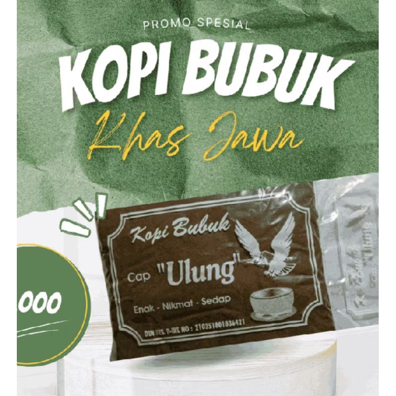 

Kopi Hitam]Kopi Bubuk Cap Ulung 1 Bungkus netto 150 gram