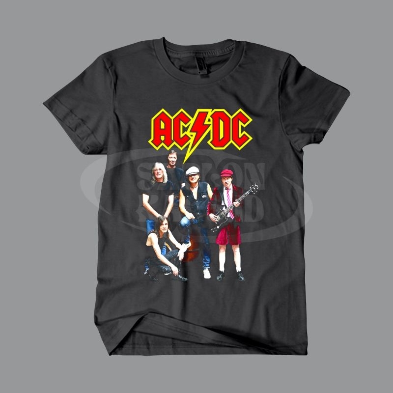 Tshirt Baju Kaos ACDC Full Personil / Kaos Grup Music Acdc / Kaos Acdc