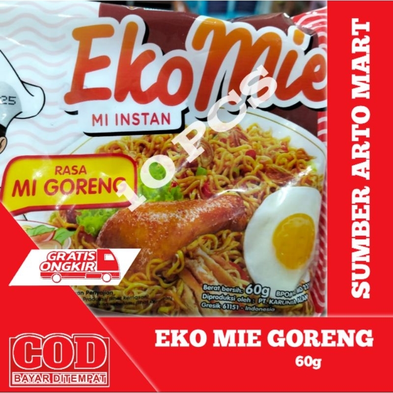 

Mie Instan mie goreng eko mie 10 pcs