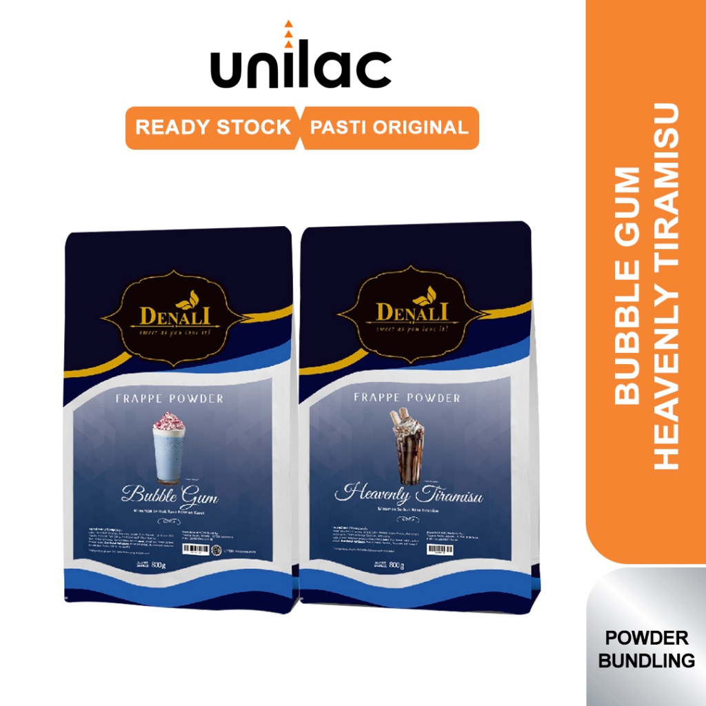 

(Buy 1 Free 1) Denali Frappe Powder Rasa Tiramisu | Minuman Bubuk | Minuman Enak Rasa Bubblegum 800gr
