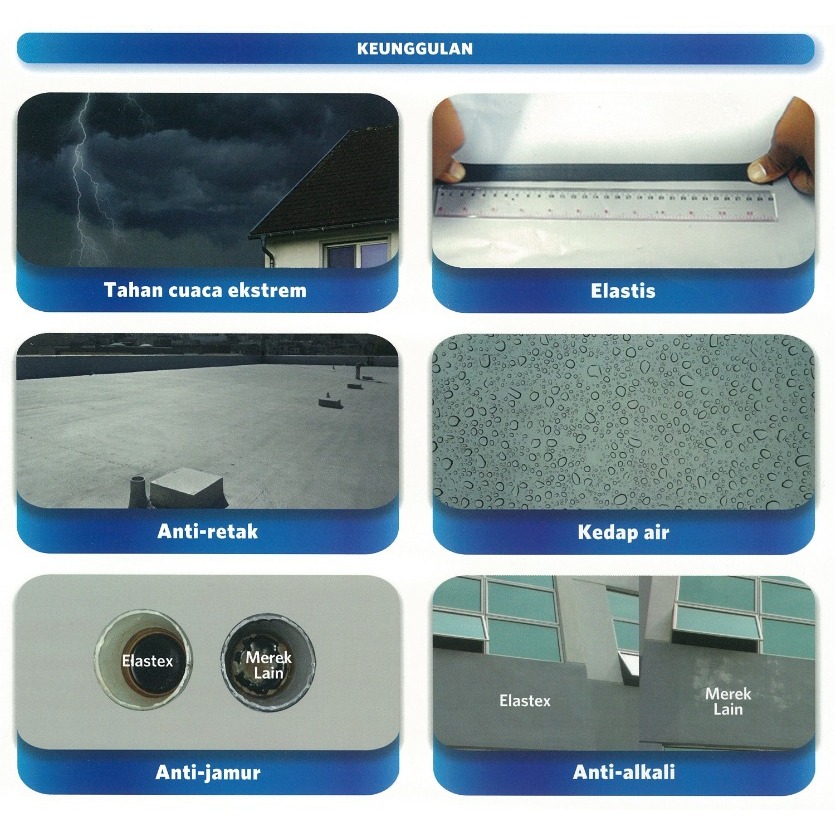 New ELASTEX 1KG CAT TEMBOK ANTI BOCOR WATERPROOFING NIPPON PAINT 1KG