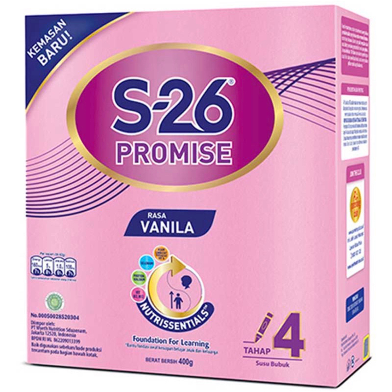 

S26 - S26 PROMISE TAHAP 4 SUSU PERTUMBUHAN ANAK 3-12 TAHUN VANILLA 400g