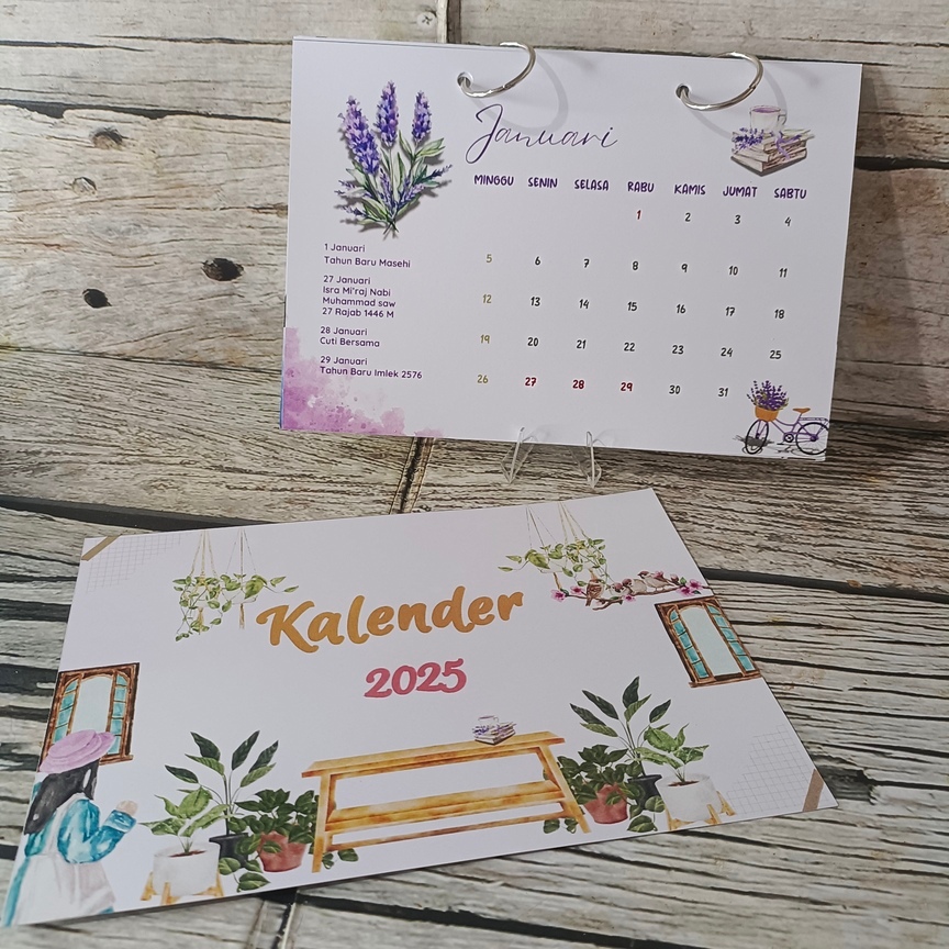 

Kalender Meja Custom 2025 Ukuran A6 Print Anti Luntur