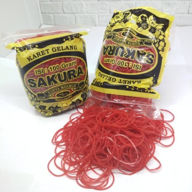 

Karet Merah Karet Gelang Sakura 100gr ( Pak ) [ Original ]