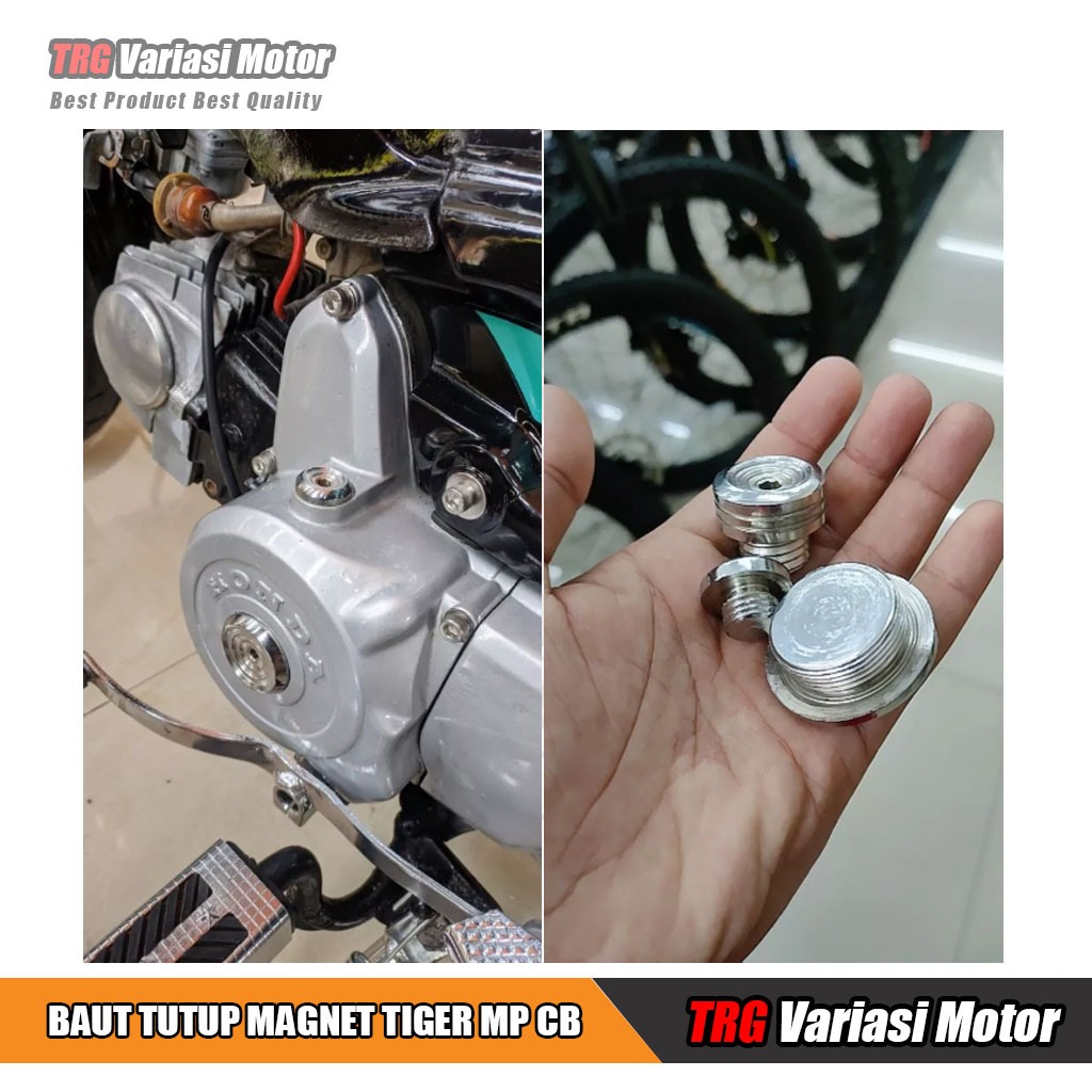 Baut Tutup Magnet Tiger Baut Tutup Magnet Megapro Set Baut Oli Motif Ulir PNP Tiger MP Megapro CB