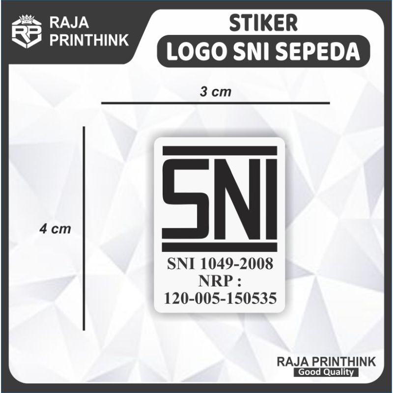 Stiker SNI Standar Nasional Indonesia / Logo SNI Sepeda