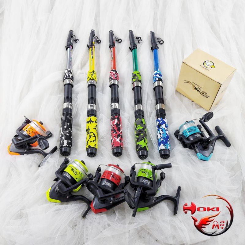 Joran telescopic seahawk 150 + reel seahawk / joran set murah