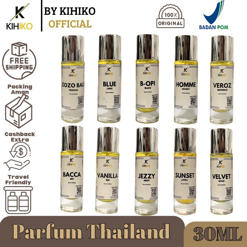 [BPOM] KIHIKO Parfum Thailand White 30ml Premium/Parfum KIHIKO 30ml Wangi Tahan Lama