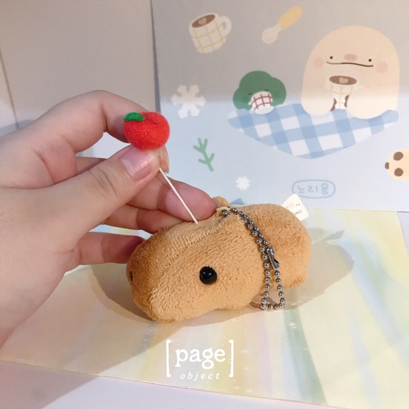 Kapibarasan bisa Getar jika ditarik [Preloved] - Plush Doll Boneka Keyring Ganci Keychain Capybara K