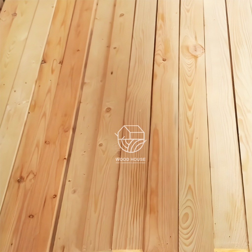 Wood House - Papan Pinus Jati Belanda/  Papan Jati Belanda Serut Halus/ Original Serut Halus Bahan F