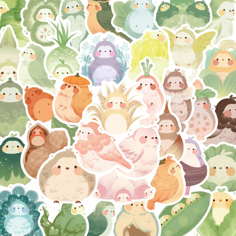 

Stiker Burung chubi chibi Sticker WaterProof Premium Isi 24 pcs