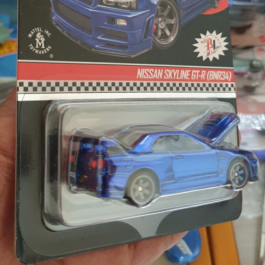 Hot Wheels RLC Nissan Skyline R34 Blue/Biru